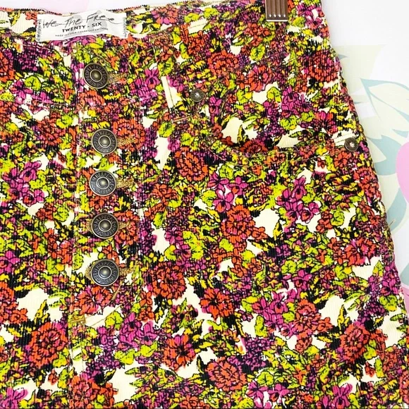 NEW Free People Sun Chaser Floral Skinny Pants - Picture 9 of 16